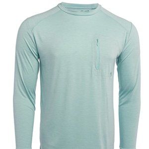 DUCK CAMP Lightweight Bamboo Crew zip pocket long sleeve crew - Medium - Heather